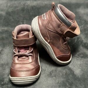Stride Rite Metallic Brown Baby Boots